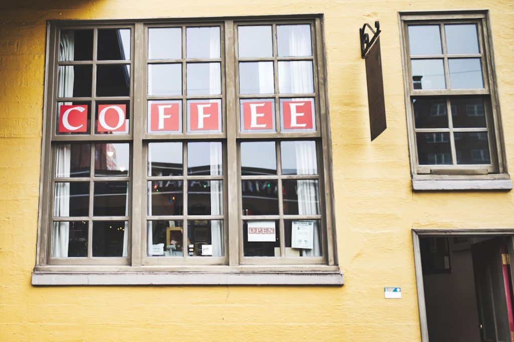 Photo Coffee shop sign